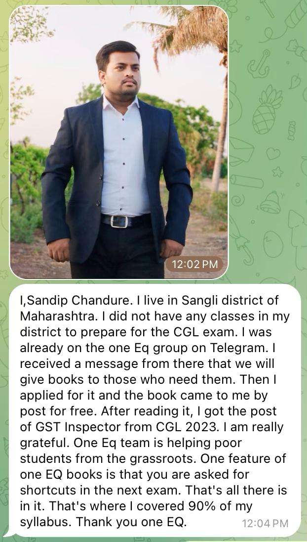 Original Telegram message from Sandip Chandure